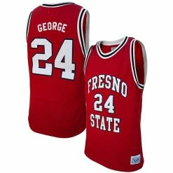 Brand new 🔔 Unbranded Men's Original Retro Brand Paul George Red Fresno State Bulldogs Alumni 🏀 Basketball Jersey 👍
