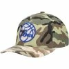 Discount 😍 Unbranded Men's Mitchell & Ness Camo Philadelphia 76ers Woodland Desert Snapback Hat 🛒
