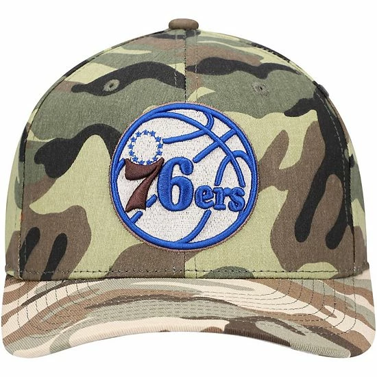 Discount 😍 Unbranded Men's Mitchell & Ness Camo Philadelphia 76ers Woodland Desert Snapback Hat 🛒 - Image 3