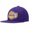 Discount ⌛ Unbranded Men's Mitchell & Ness Purple Los Angeles Lakers Hardwood Classics Pop Snapback Hat ✨