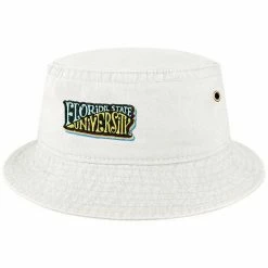 Best Sale 🤩 Unbranded Men's League Collegiate Wear White Florida State Seminoles Beach Club Color Waves Bucket Hat 🥰
