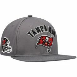 Outlet 😍 Unbranded Men's Pro Standard Gray Tampa Bay Buccaneers Stacked Snapback Hat ⭐