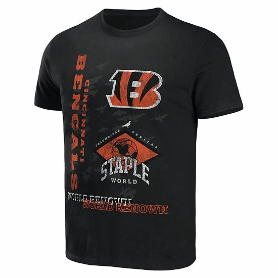 Discount ๐ Unbranded Men's NFL X Staple Black Cincinnati Bengals World Renowned T-Shirt ๐ - Image 3