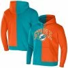 Flash Sale 😀 Unbranded Men's NFL X Staple Aqua Miami Dolphins Split Logo Pullover Hoodie ⌛