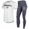 Hot Sale 😉 Unbranded 👩 Women's Concepts Sport White/Charcoal Los Angeles Rams Sonata T-Shirt & Leggings Sleep Set 😍