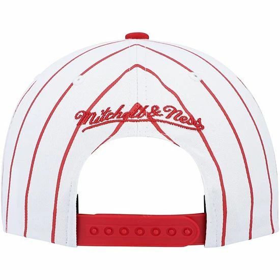 New 🎉 Unbranded Men's Mitchell & Ness White Chicago Bulls Hardwood Classics Pinstripe Snapback Hat 🔔 - Image 5