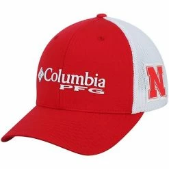 Coupon ❤️ Unbranded Men's Columbia Scarlet Nebraska Huskers Collegiate PFG Flex Hat 💯