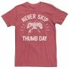 Best Pirce 🥰 Unbranded Men's Never Skip Thumb Day Gaming Graphic Tee ✔️