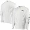 Outlet ❤️ Unbranded Men's Columbia White New York Yankees Americana Terminal Tackle Omni-Shade Raglan Long Sleeve T-Shirt 🧨
