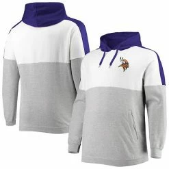 Cheap ⌛ Unbranded Men's Purple/Heathered Gray Minnesota Vikings Big & Tall Team Logo Pullover Hoodie ⌛