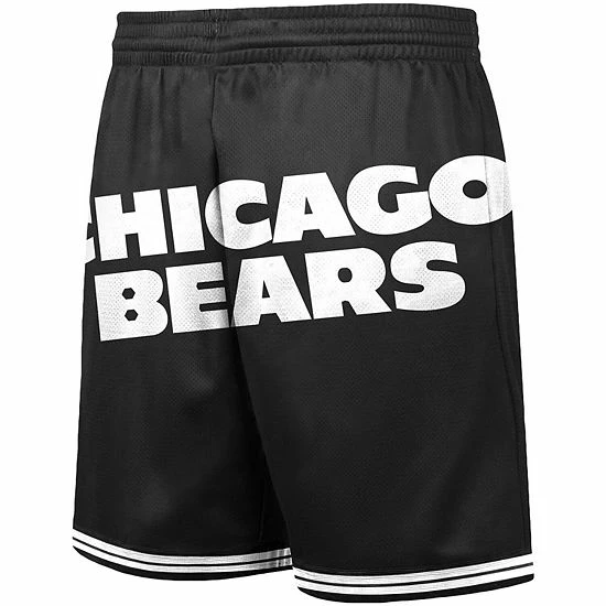 Best Sale 🤩 Unbranded Men's Mitchell & Ness Black Chicago Bears Big Face 3.0 Fashion Shorts ✨ - Image 3