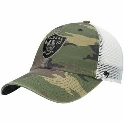 Cheap ⭐ Unbranded Men's '47 Camo Las Vegas Raiders Branson Clean Up Trucker Hat 🌟