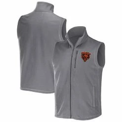Deals 😀 Unbranded Men's NFL X Darius Rucker Collection By Fanatics Gray Chicago Bears Polar Fleece Full-Zip Vest 👏