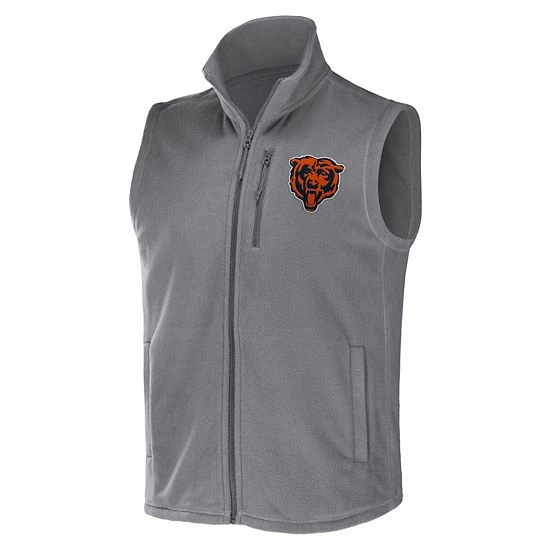 Deals ๐ Unbranded Men's NFL X Darius Rucker Collection By Fanatics Gray Chicago Bears Polar Fleece Full-Zip Vest ๐ - Image 3