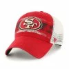 Cheap ❤️ Unbranded Men's '47 Scarlet/White San Francisco 49ers Interlude MVP Trucker Snapback Hat 😍