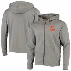 Best deal 🧨 Unbranded Men's Dunbrooke Heather Gray Cleveland Browns Trophy Fleece Full-Zip Hoodie 🌟