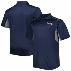 Wholesale ✔️ Unbranded Men's College Navy Seattle Seahawks Big & Tall Team Color Polo ⭐