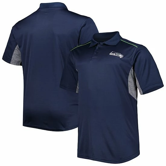 Wholesale ✔️ Unbranded Men's College Navy Seattle Seahawks Big & Tall Team Color Polo ⭐ - Image 2