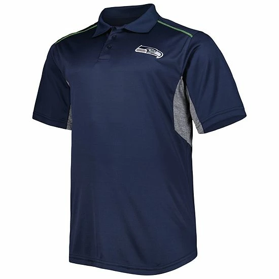 Wholesale ✔️ Unbranded Men's College Navy Seattle Seahawks Big & Tall Team Color Polo ⭐ - Image 3
