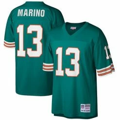 Best Pirce 🥰 Unbranded Men's Mitchell & Ness Dan Marino Aqua Miami Dolphins Big & Tall 1984 Retired Player Replica Jersey 😍
