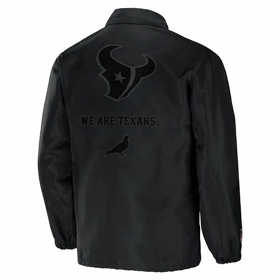 Discount ⌛ Unbranded Men's NFL X Staple Black Houston Texans Coaches Full-Snap Jacket ❤️ - Image 4