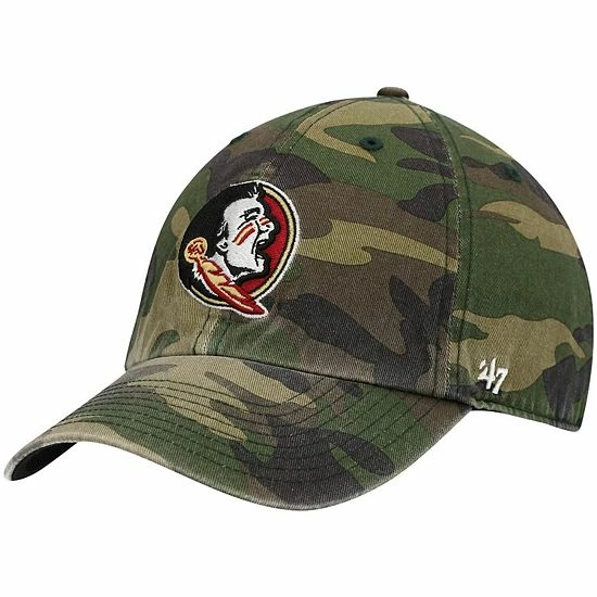 Best Sale ✨ Unbranded Men's '47 Camo Florida State Seminoles Clean Up Core Adjustable Hat 😉