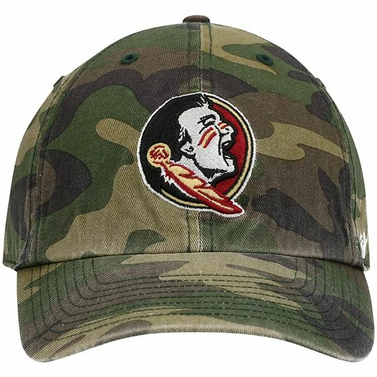 Best Sale ✨ Unbranded Men's '47 Camo Florida State Seminoles Clean Up Core Adjustable Hat 😉 - Image 2