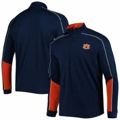 Best Pirce 👏 Unbranded Men's Columbia Navy Auburn Tigers Shotgun 2.0 Omni-Wick Quarter-Zip Jacket ⌛