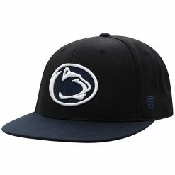 Wholesale 😍 Unbranded Men's Top Of The World Black/Navy Penn State Nittany Lions Team Color Two-Tone Fitted Hat 🔔