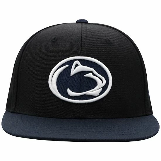 Wholesale ๐ Unbranded Men's Top Of The World Black/Navy Penn State Nittany Lions Team Color Two-Tone Fitted Hat ๐ - Image 4
