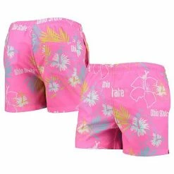 Cheap 👍 Unbranded Men's FOCO Pink Ohio State Buckeyes Neon Floral Swim Trunks 🥰