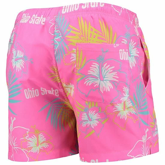 Cheap 👍 Unbranded Men's FOCO Pink Ohio State Buckeyes Neon Floral Swim Trunks 🥰 - Image 4