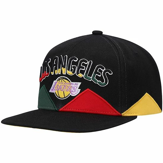 Discount 🥰 Unbranded Men's Mitchell & Ness Black Los Angeles Lakers Hardwood Classics Black History Month Snapback Hat ✨ - Image 2