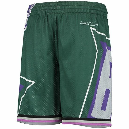 Best deal ⌛ Unbranded Youth Green Milwaukee Bucks Hardwood Classics Throwback Big Face Mesh Shorts ⌛ - Image 3