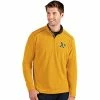 Flash Sale 👍 Unbranded Men's Antigua Oakland Athletics Yellow Glacier Quarter-Zip Pullover 🤩
