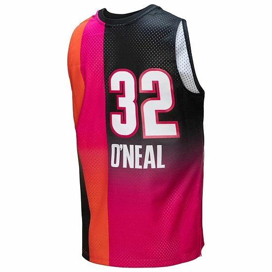 Promo ๐ Unbranded Men's Mitchell & Ness Shaquille O'Neal Pink/Black Miami Heat 2005/06 Hardwood Classics Fadeaway Swingman Player Jersey ๐ - Image 4