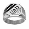 Best reviews of 🌟 Unbranded Diamond Accent Stainless Steel "Dad" Ring 🔔