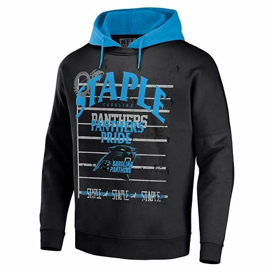 Promo โ Unbranded Men's NFL X Staple Black Carolina Panthers Throwback Vintage Wash Pullover Hoodie ๐ - Image 3