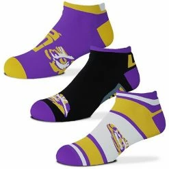 Discount 😍 Unbranded Youth For Bare Feet LSU Tigers 3-Pack Show Me The Money Ankle 🧦 Socks 🥰