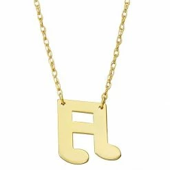 Promo 🤩 Unbranded 10k Gold Music Note Pendant Necklace 💯