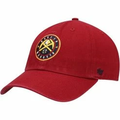 Best Pirce ❤️ Unbranded Men's '47 Red Denver Nuggets Team Clean Up Adjustable Hat 🔔