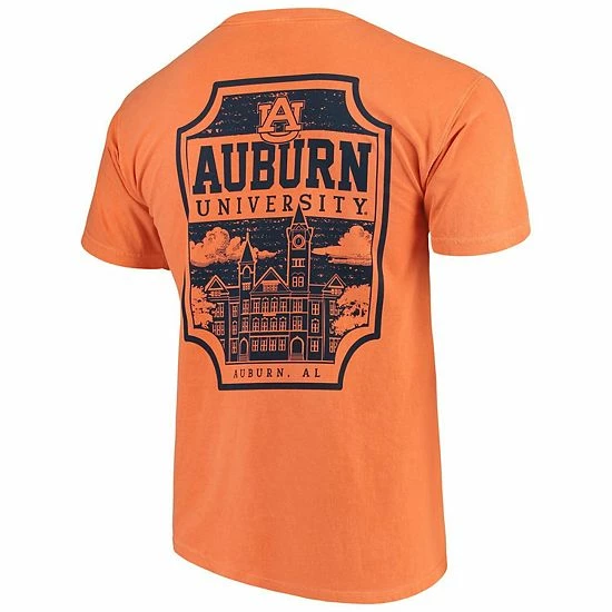 Outlet 😀 Unbranded Men's Orange Auburn Tigers Comfort Colors Campus Icon T-Shirt ✔️ - Image 4