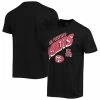 Cheap 🥰 Unbranded Men's Junk Food Black San Francisco 49ers Slant T-Shirt 🧨
