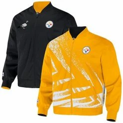 Hot Sale ❤️ Unbranded Men's NFL X Staple Gold Pittsburgh Steelers Reversible Core Jacket 🔔