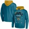Cheapest 🔥 Unbranded Men's NFL X Staple Teal Jacksonville Jaguars Throwback Vintage Wash Pullover Hoodie 🧨