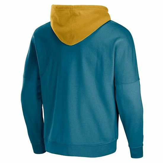 Cheapest ๐ฅ Unbranded Men's NFL X Staple Teal Jacksonville Jaguars Throwback Vintage Wash Pullover Hoodie ๐งจ - Image 4