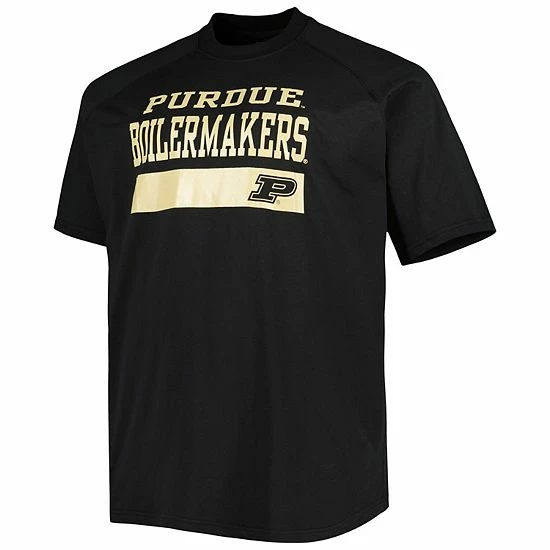 Cheap 🧨 Unbranded Men's Black Purdue Boilermakers Big & Tall Raglan T-Shirt 🤩 - Image 3