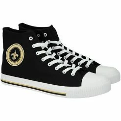 Budget ⭐ Unbranded Men's FOCO New Orleans Saints High Top Canvas 👟 Sneakers ✨