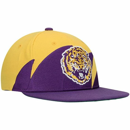 Best Pirce ❤️ Unbranded Men's Mitchell & Ness Purple/Gold LSU Tigers Sharktooth Snapback Hat 🧨 - Image 4