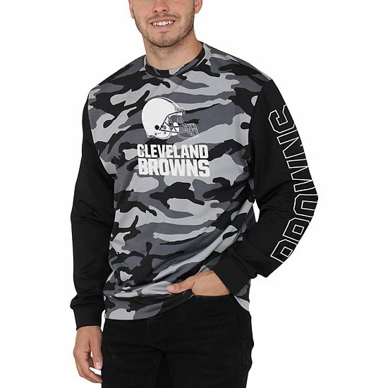 Coupon 😀 Unbranded Men's FOCO Black Cleveland Browns Camo Long Sleeve T-Shirt 🌟 - Image 5